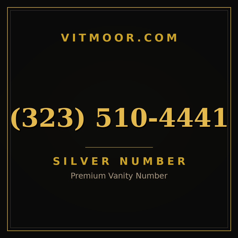 VITMOOR Silver premium number (323) 510-4441
