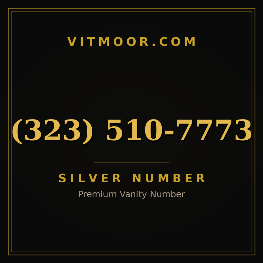 VITMOOR Silver premium number (323) 510-7773