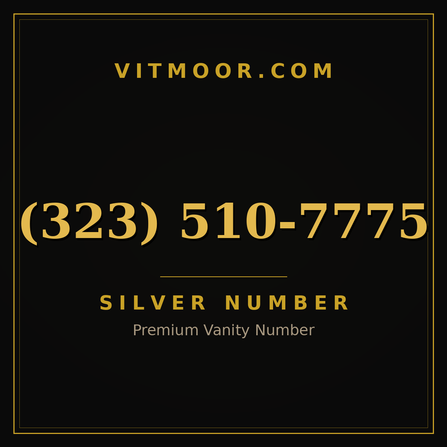 VITMOOR Silver premium number (323) 510-7775