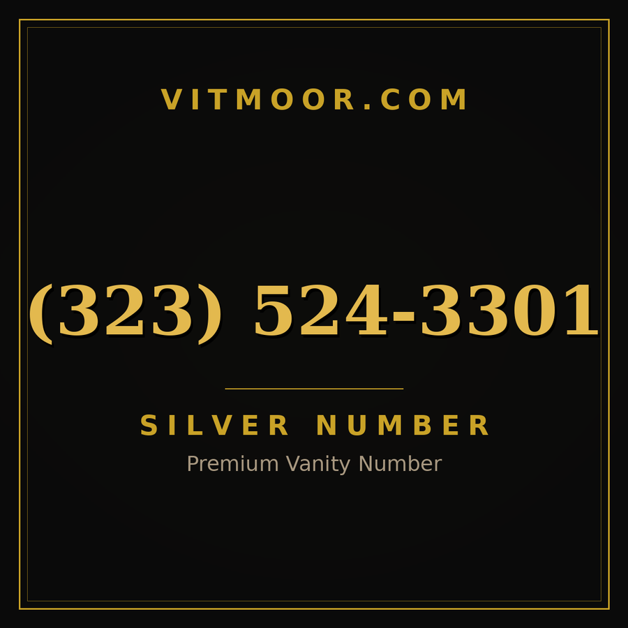 VITMOOR Silver premium number (323) 524-3301