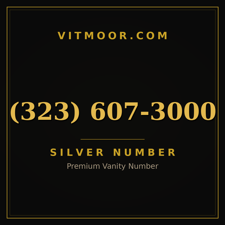 VITMOOR Silver premium number (323) 607-3000