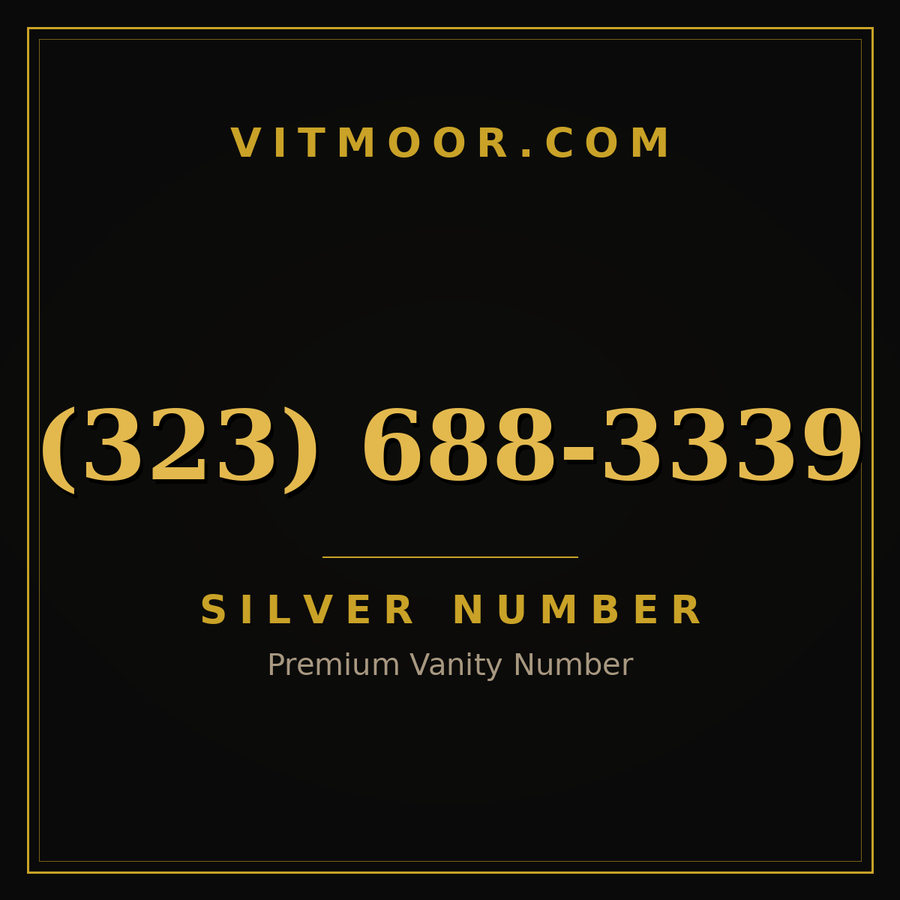 VITMOOR Silver premium number (323) 688-3339