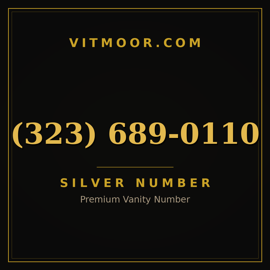 VITMOOR Silver premium number (323) 689-0110