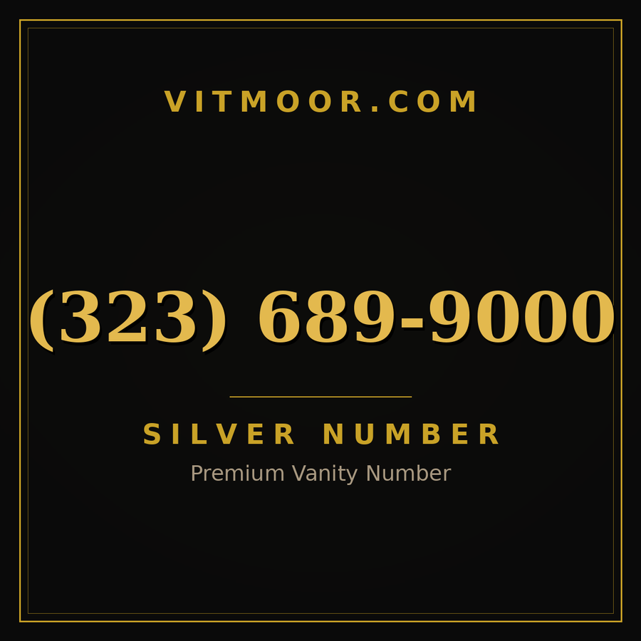 VITMOOR Silver premium number (323) 689-9000