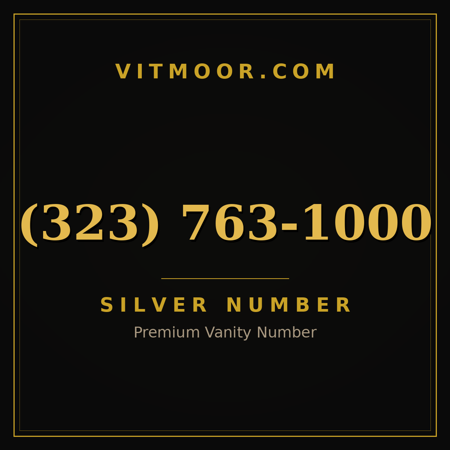 VITMOOR Silver premium number (323) 763-1000