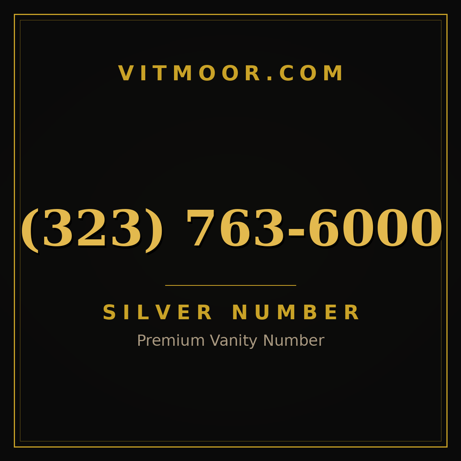 VITMOOR Silver premium number (323) 763-6000