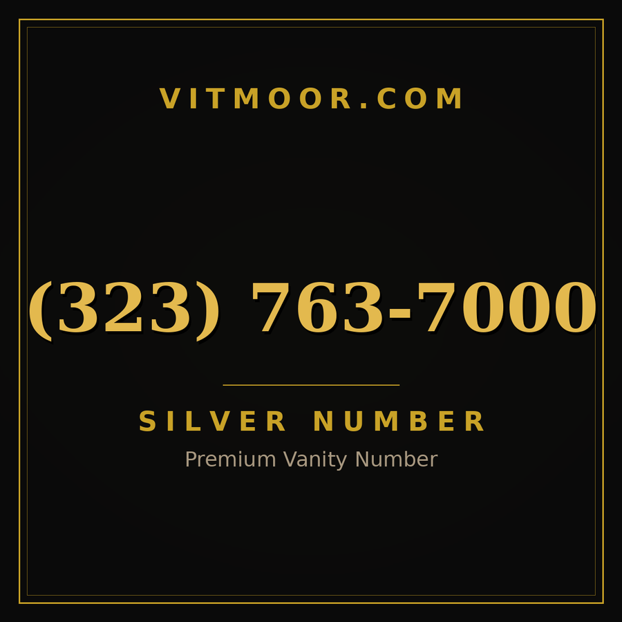 VITMOOR Silver premium number (323) 763-7000