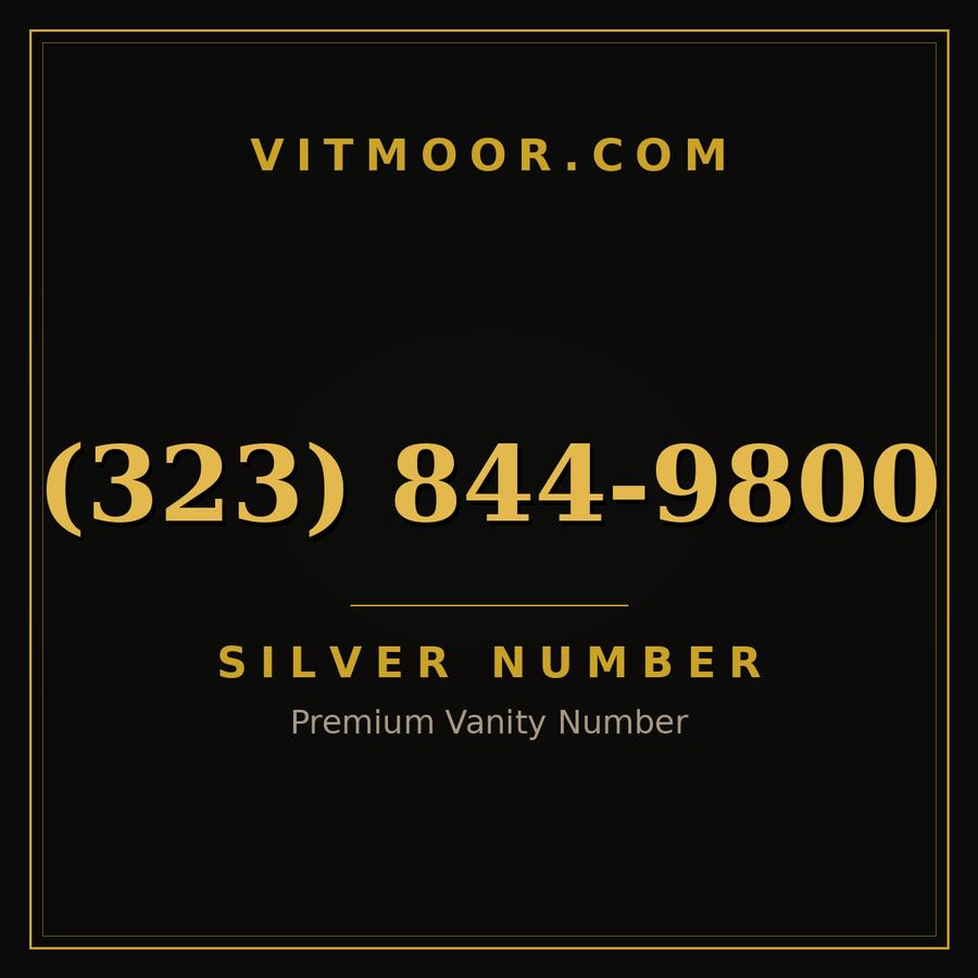 VITMOOR Silver premium number (323) 844-9800