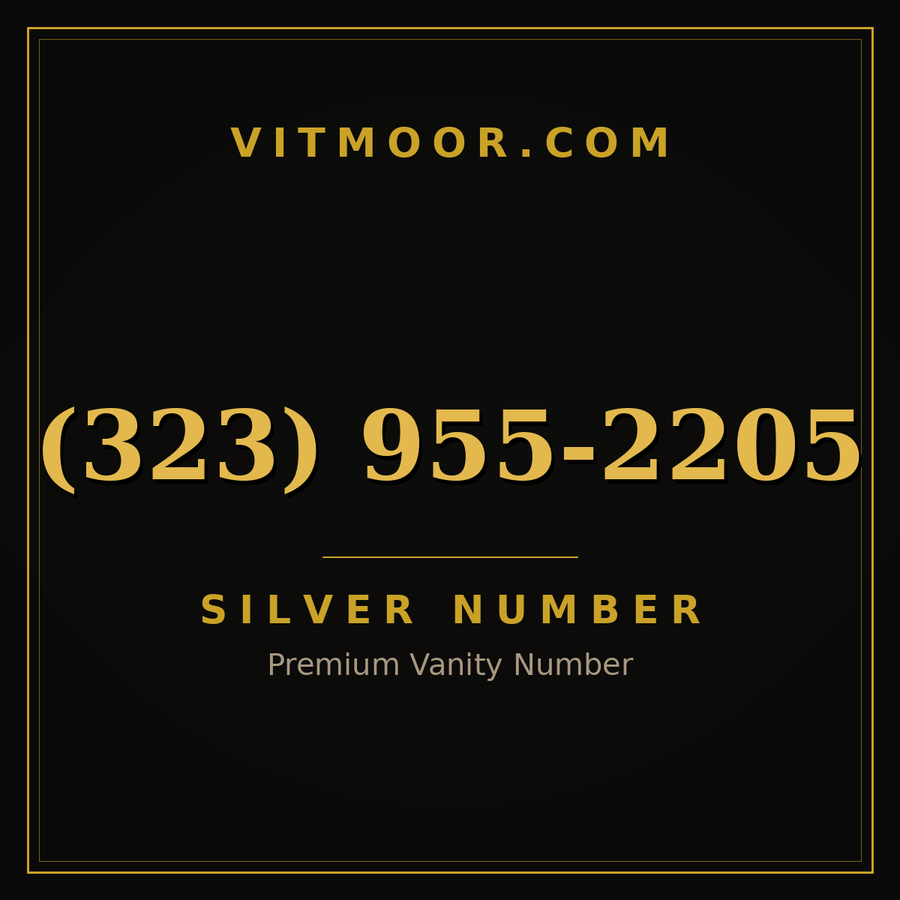 VITMOOR Silver premium number (323) 955-2205