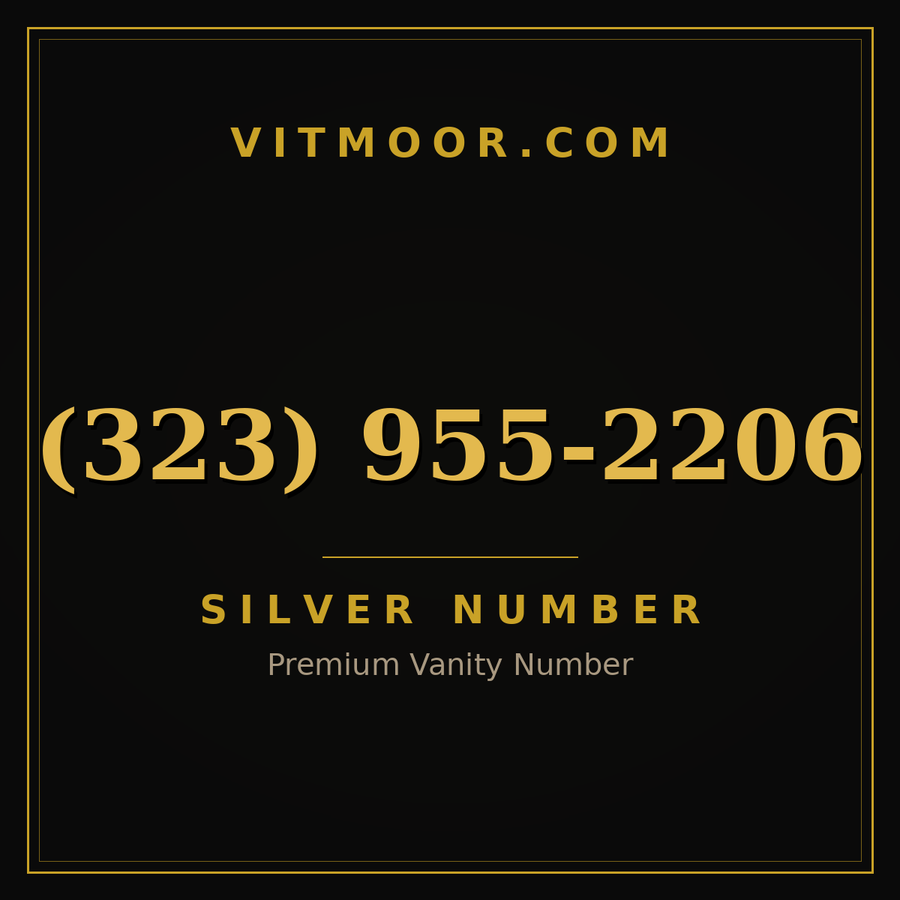 VITMOOR Silver premium number (323) 955-2206