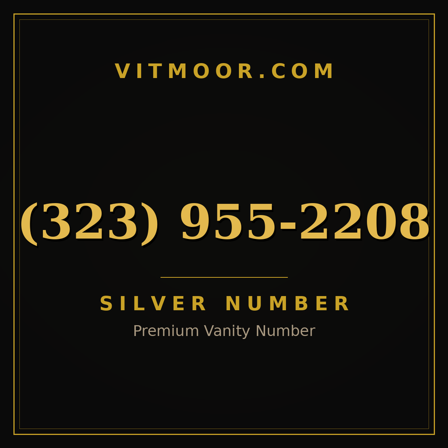 VITMOOR Silver premium number (323) 955-2208