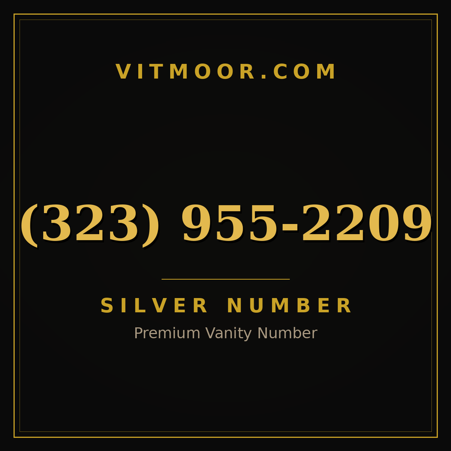 VITMOOR Silver premium number (323) 955-2209