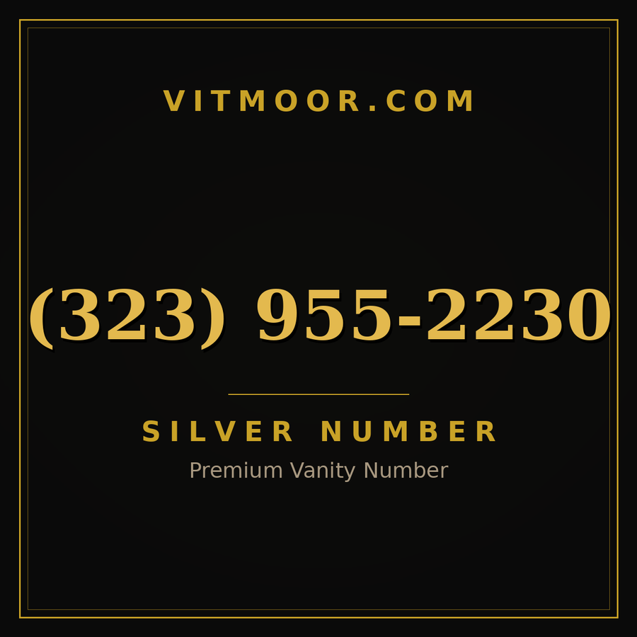 VITMOOR Silver premium number (323) 955-2230