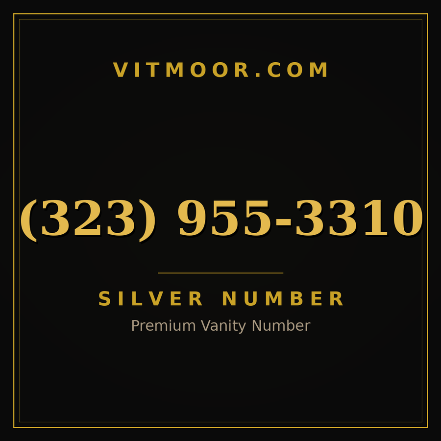 VITMOOR Silver premium number (323) 955-3310