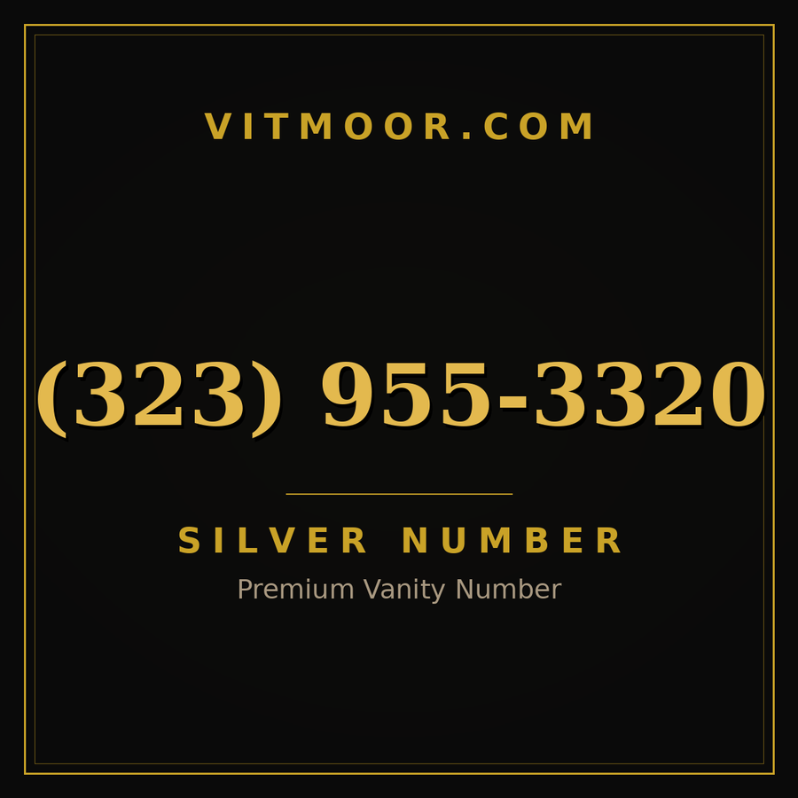 VITMOOR Silver premium number (323) 955-3320