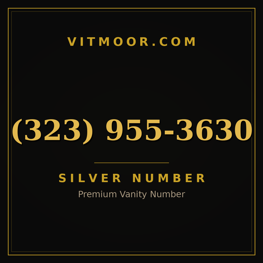 VITMOOR Silver premium number (323) 955-3630