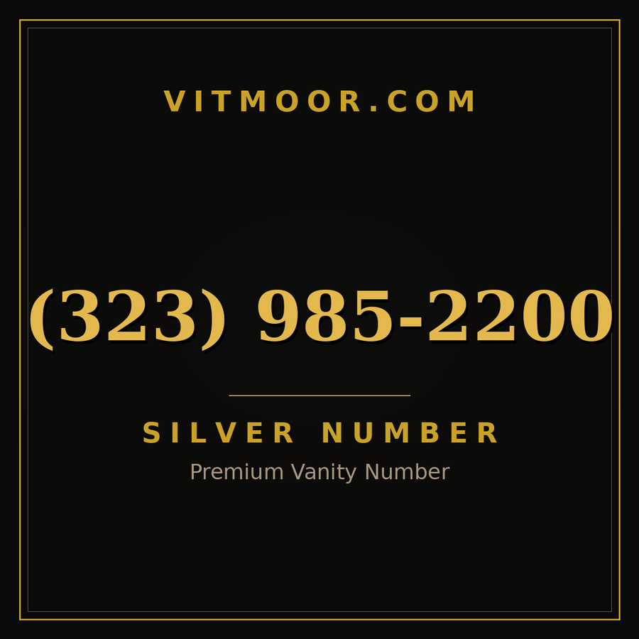 VITMOOR Silver premium number (323) 985-2200