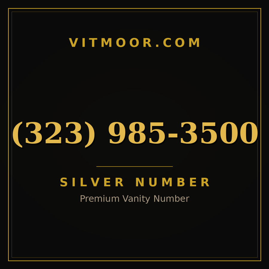 VITMOOR Silver premium number (323) 985-3500