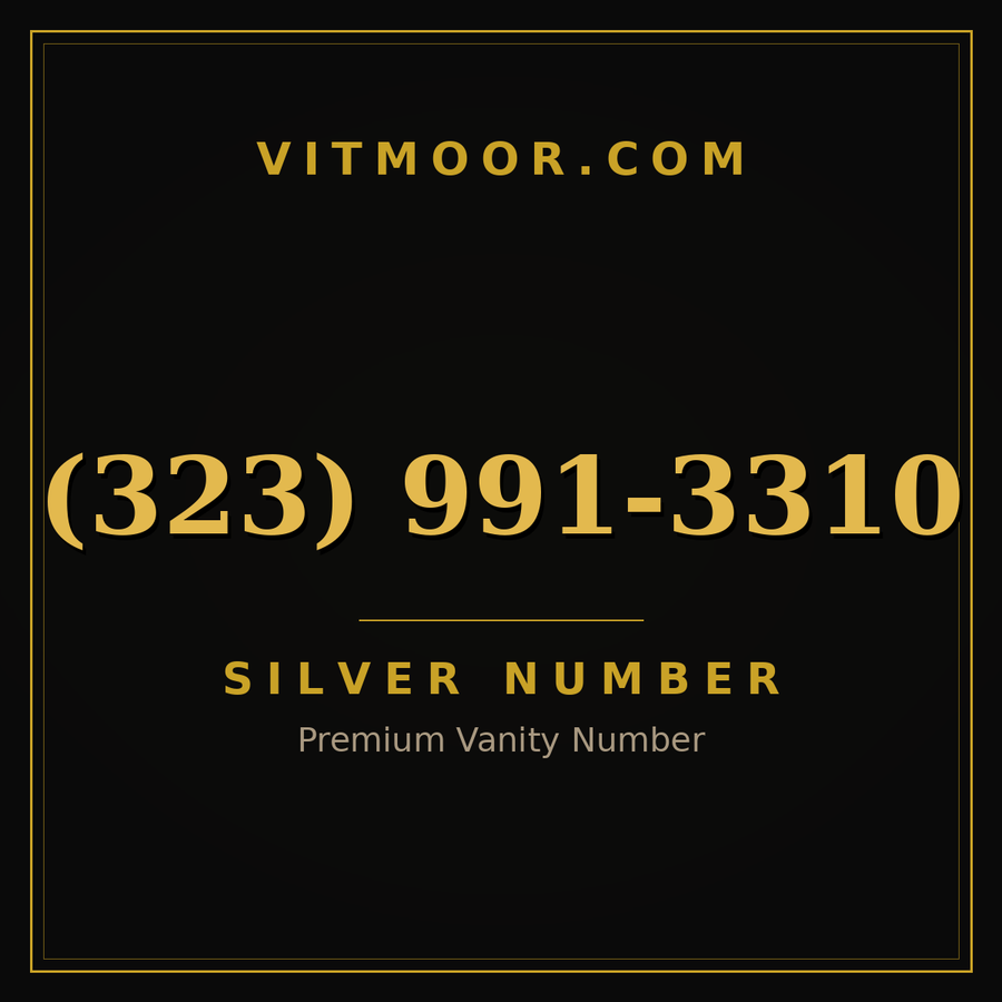 VITMOOR Silver premium number (323) 991-3310
