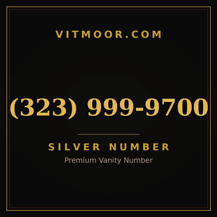VITMOOR Silver premium number (323) 999-9700
