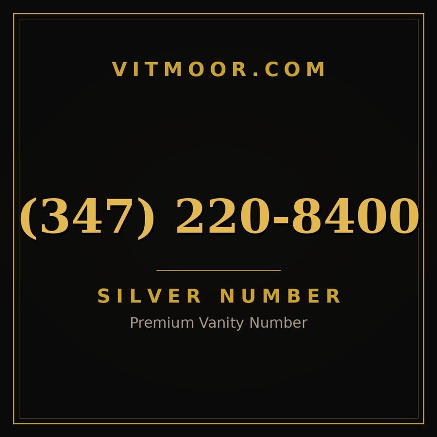 VITMOOR Silver premium number (347) 220-8400