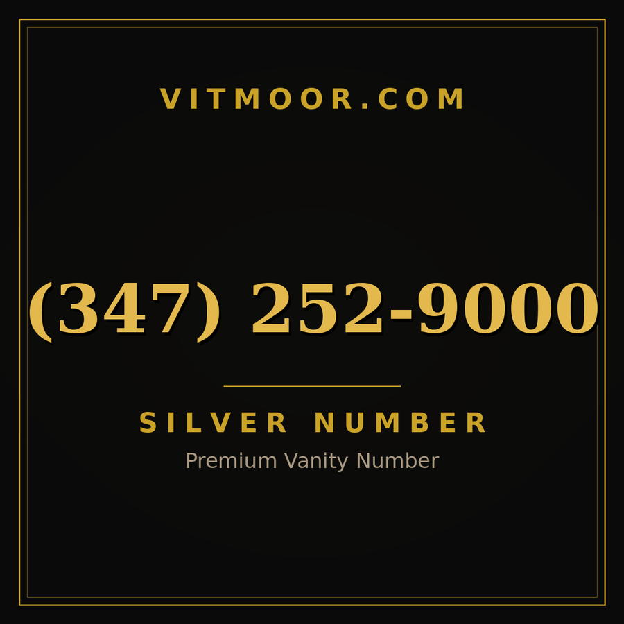 VITMOOR Silver premium number (347) 252-9000