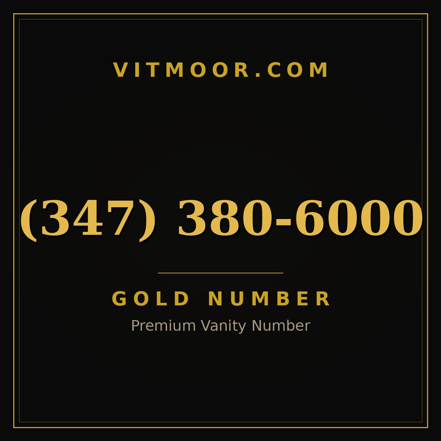 VITMOOR Gold premium number (347) 380-6000
