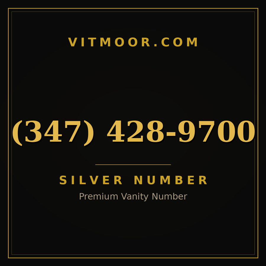 VITMOOR Silver premium number (347) 428-9700