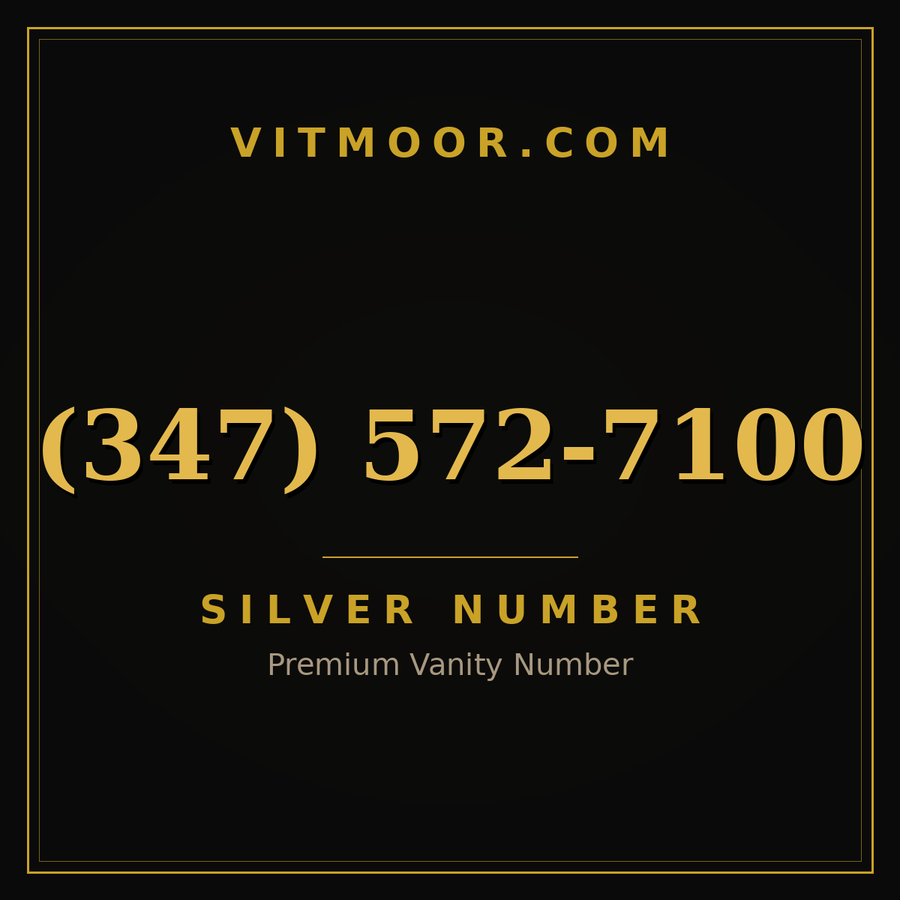 VITMOOR Silver premium number (347) 572-7100