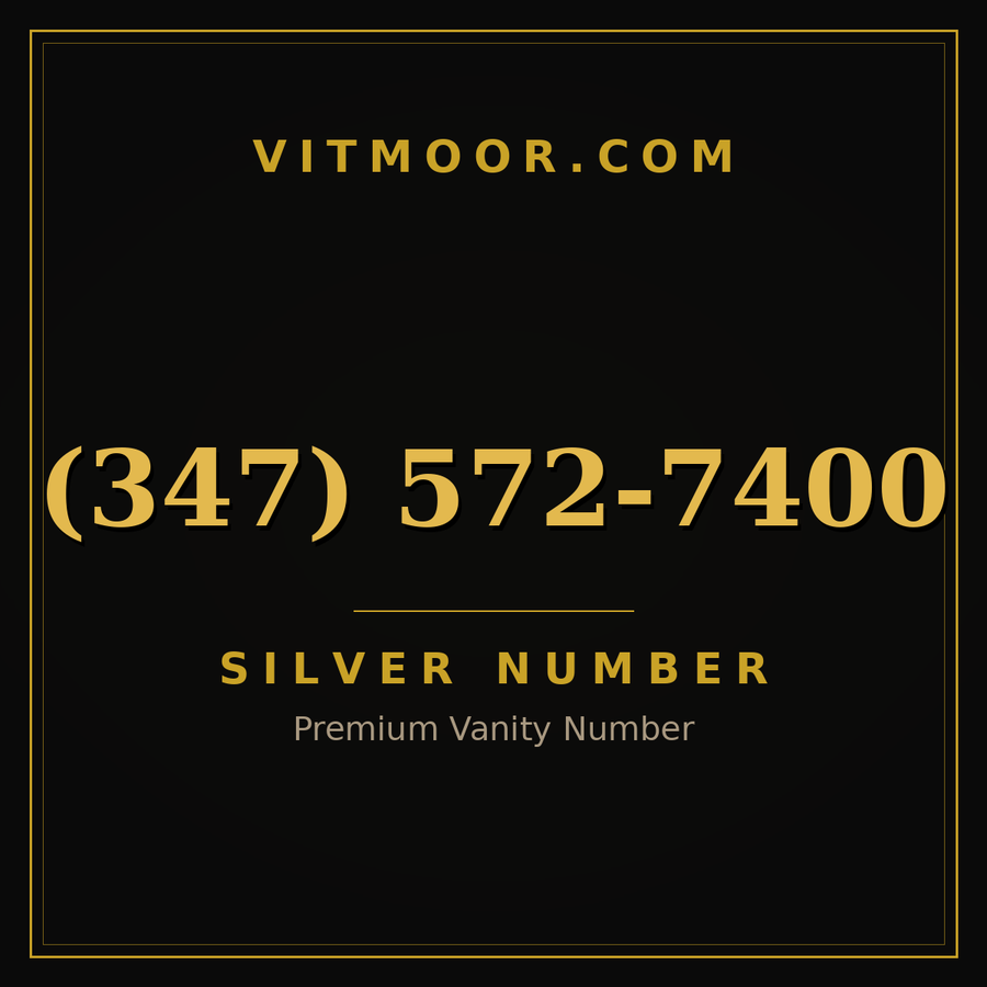 VITMOOR Silver premium number (347) 572-7400