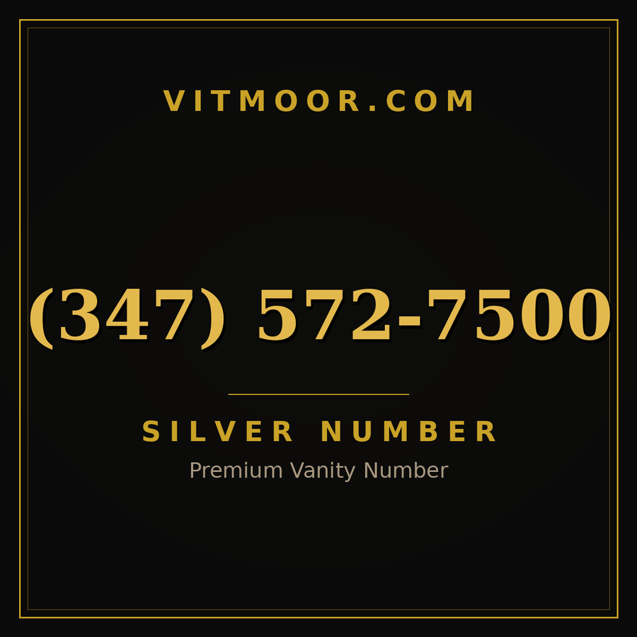 VITMOOR Silver premium number (347) 572-7500