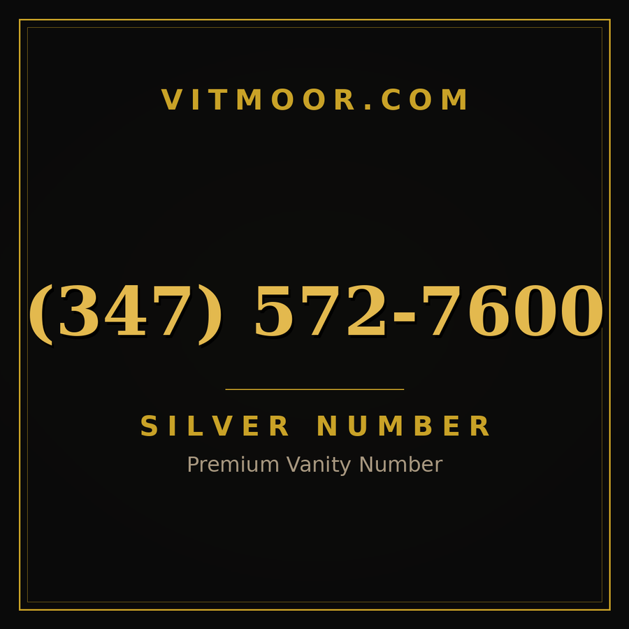 VITMOOR Silver premium number (347) 572-7600