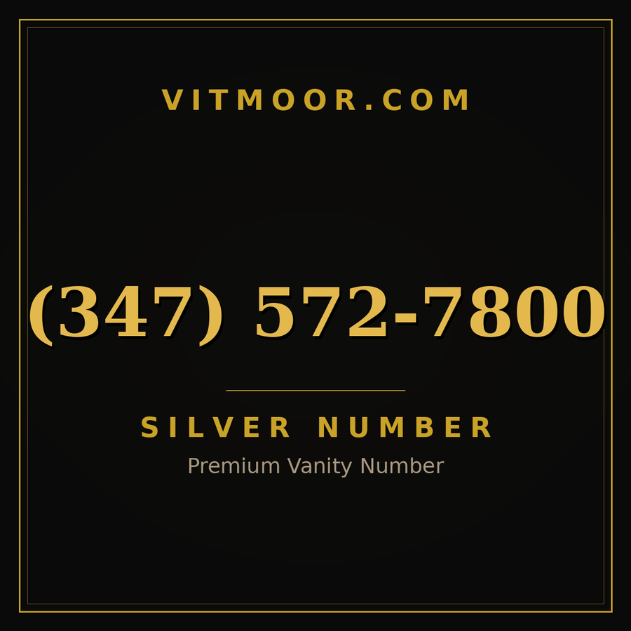 VITMOOR Silver premium number (347) 572-7800