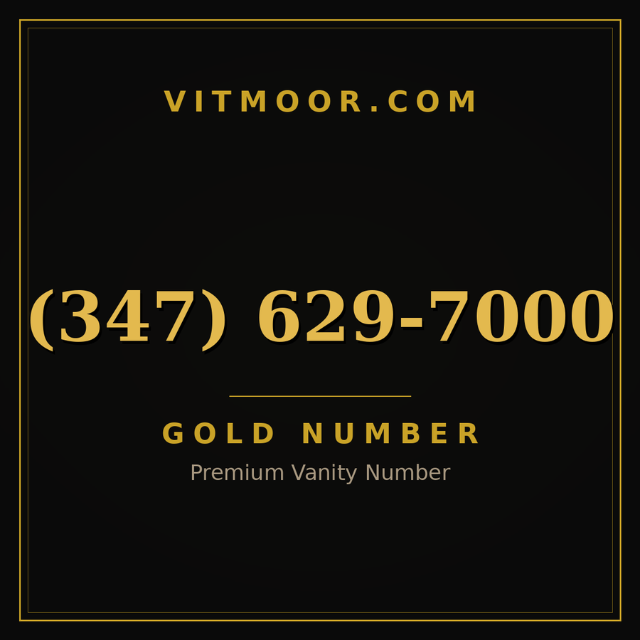 VITMOOR Gold premium number (347) 629-7000