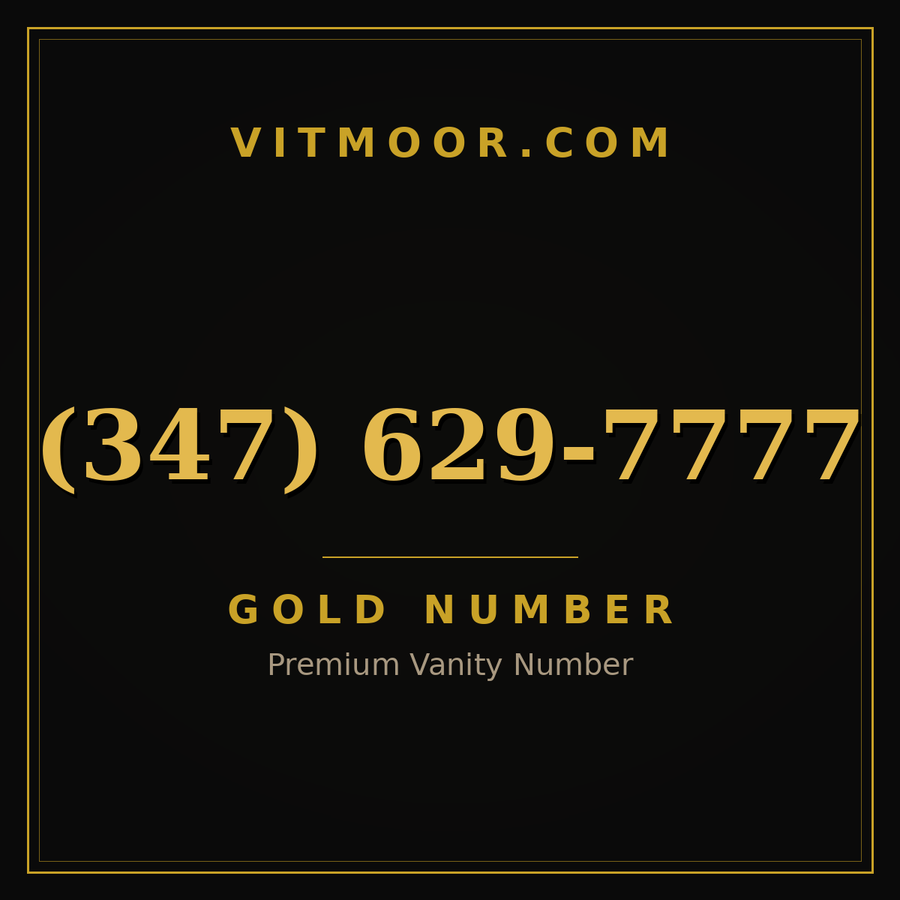VITMOOR Gold premium number (347) 629-7777
