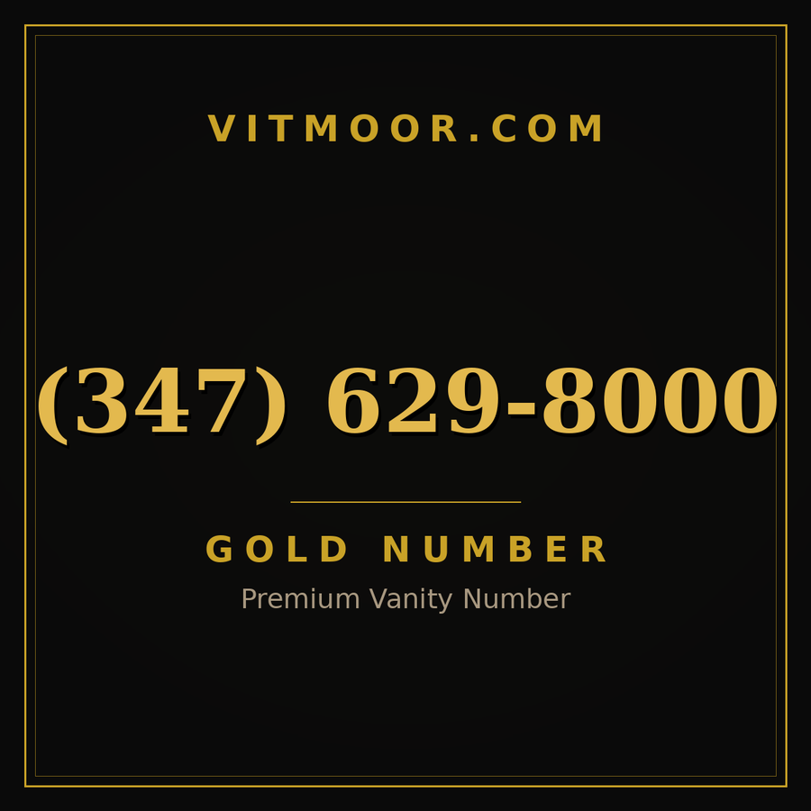 VITMOOR Gold premium number (347) 629-8000