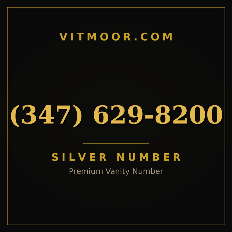 VITMOOR Silver premium number (347) 629-8200