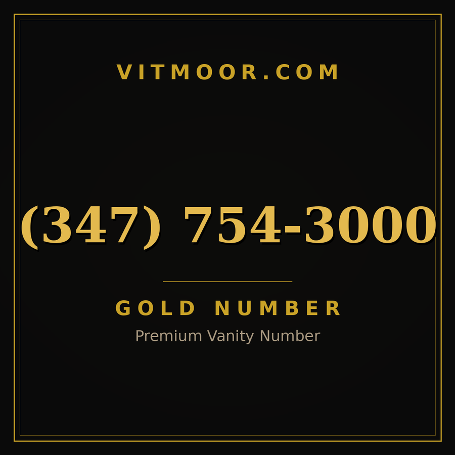 VITMOOR Gold premium number (347) 754-3000