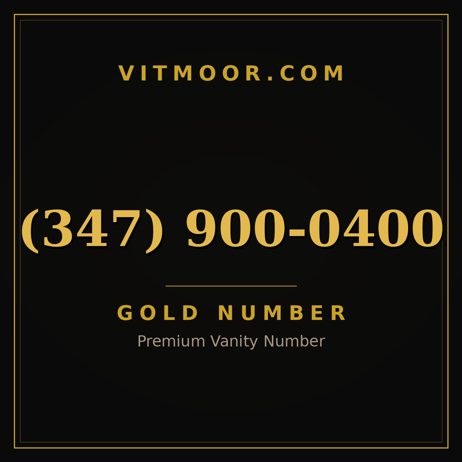 VITMOOR Gold premium number (347) 900-0400