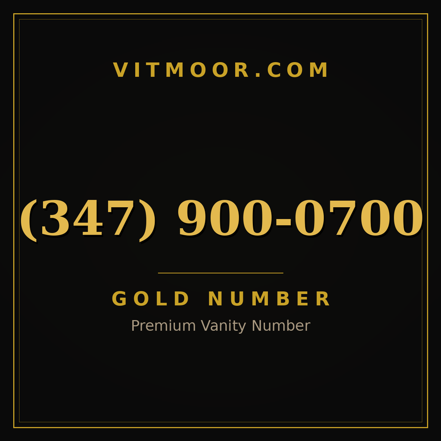VITMOOR Gold premium number (347) 900-0700