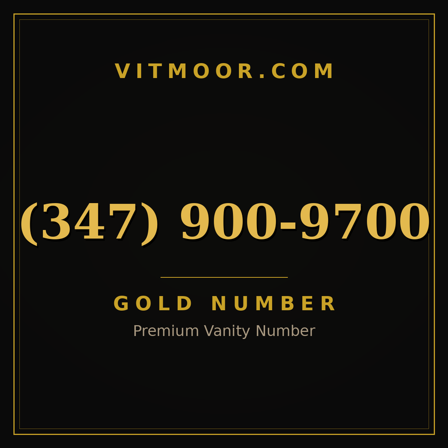 VITMOOR Gold premium number (347) 900-9700