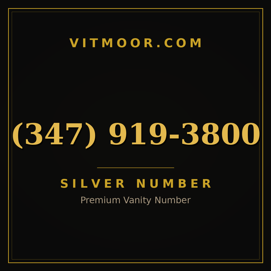 VITMOOR Silver premium number (347) 919-3800