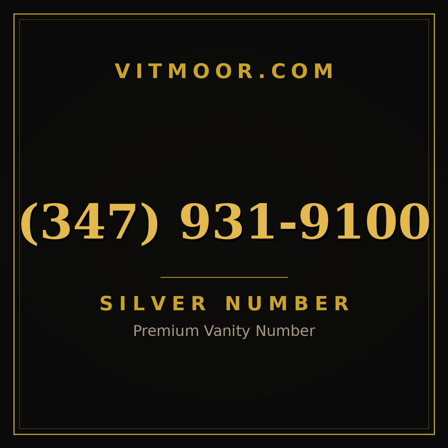 VITMOOR Silver premium number (347) 931-9100