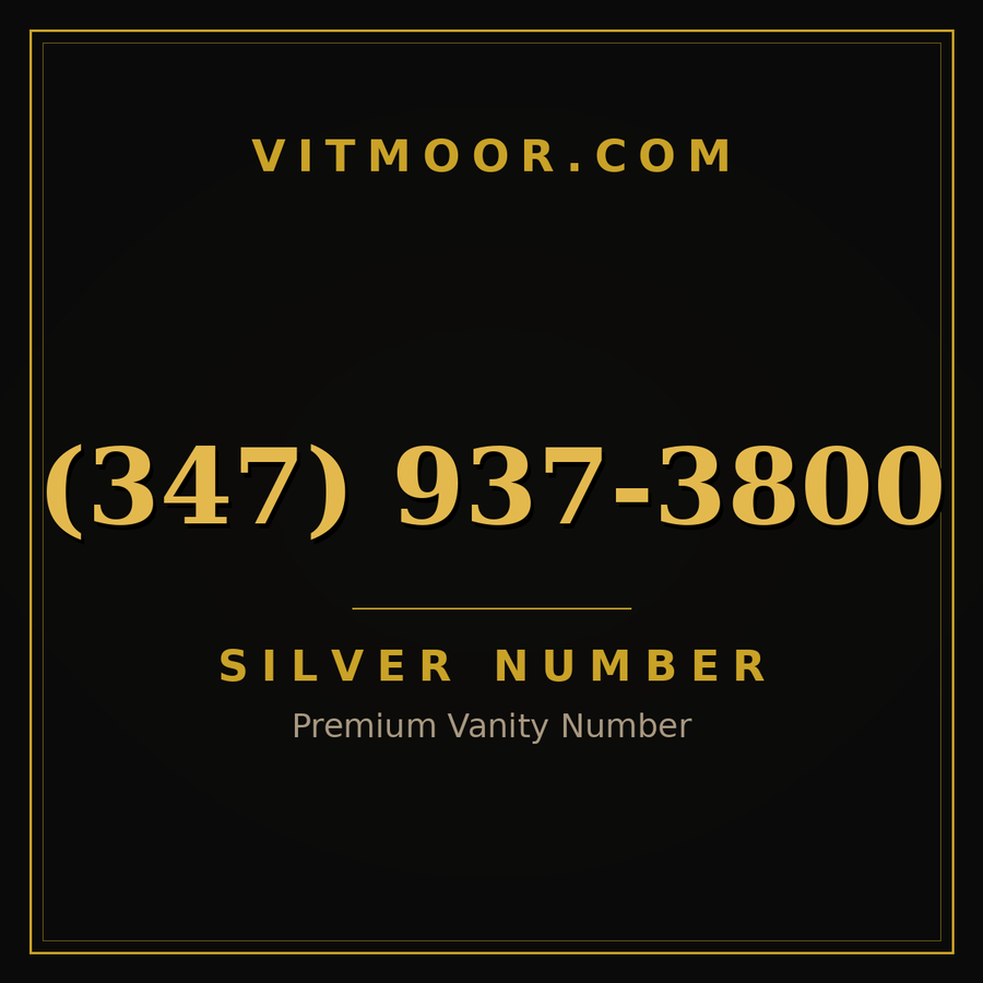 VITMOOR Silver premium number (347) 937-3800