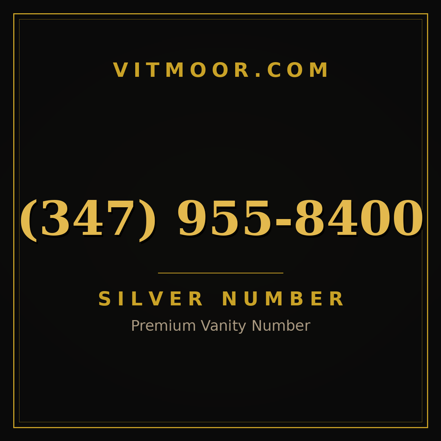 VITMOOR Silver premium number (347) 955-8400