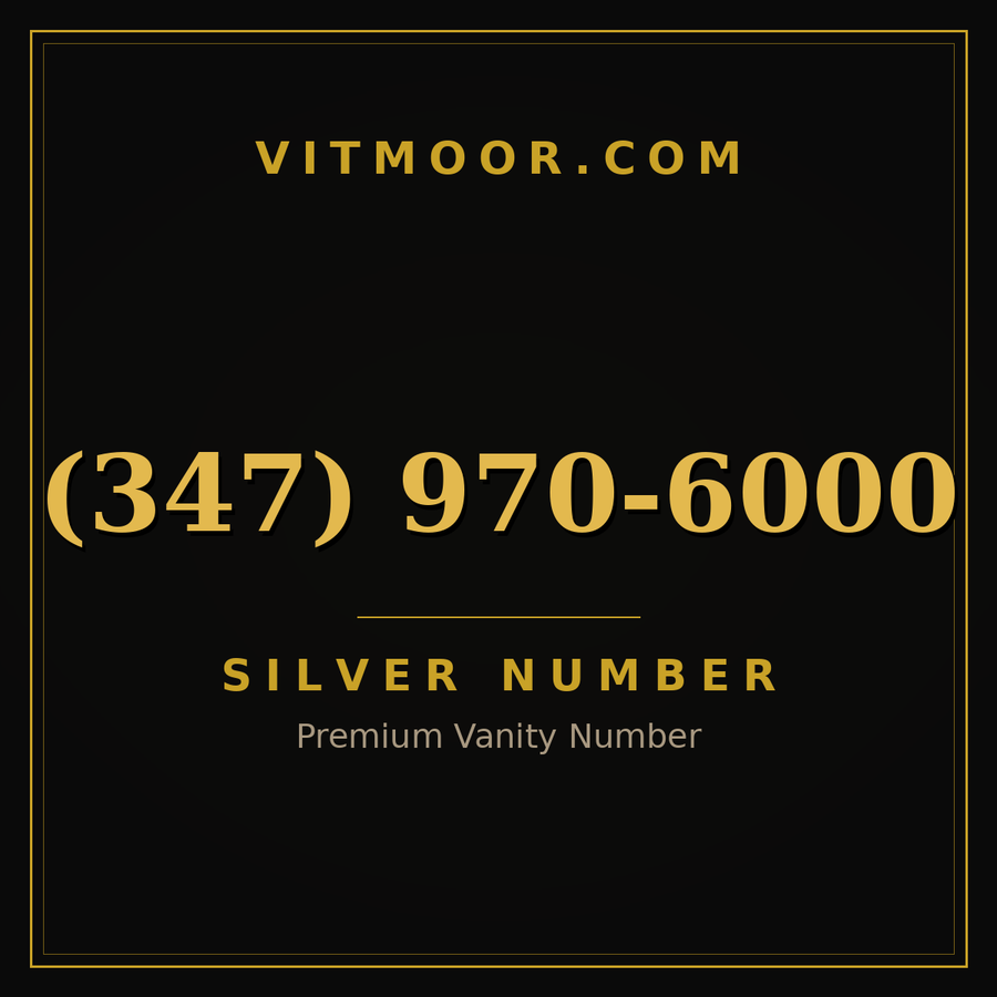 VITMOOR Silver premium number (347) 970-6000