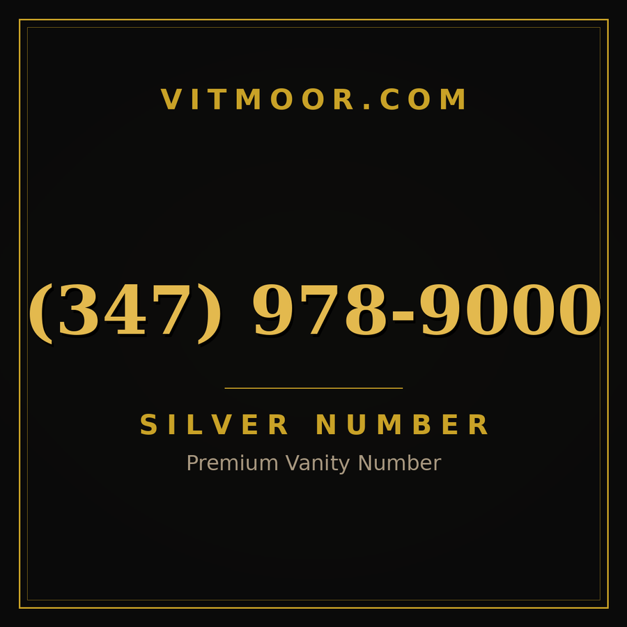 VITMOOR Silver premium number (347) 978-9000
