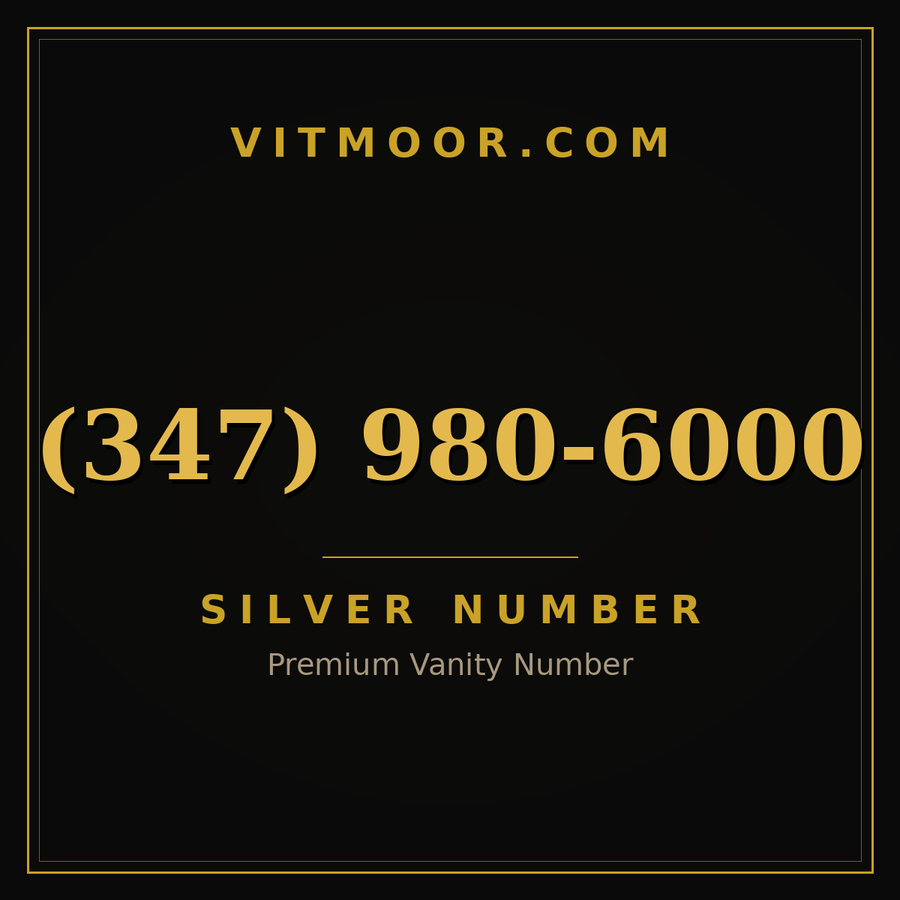 VITMOOR Silver premium number (347) 980-6000