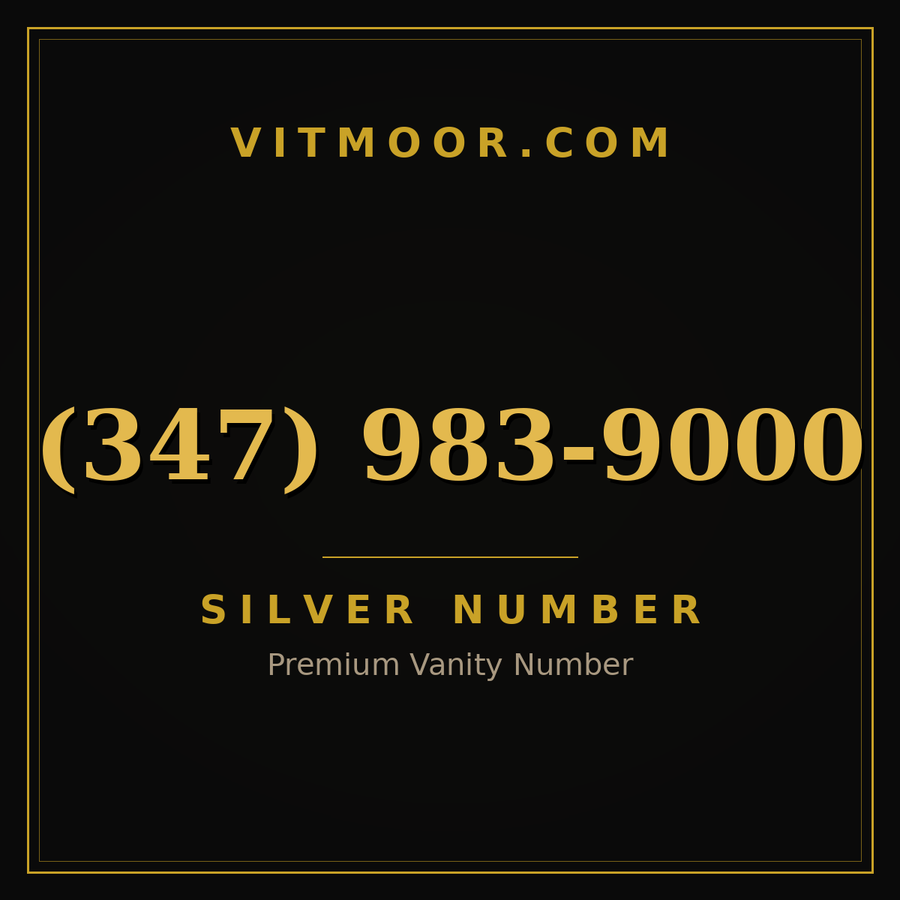 VITMOOR Silver premium number (347) 983-9000