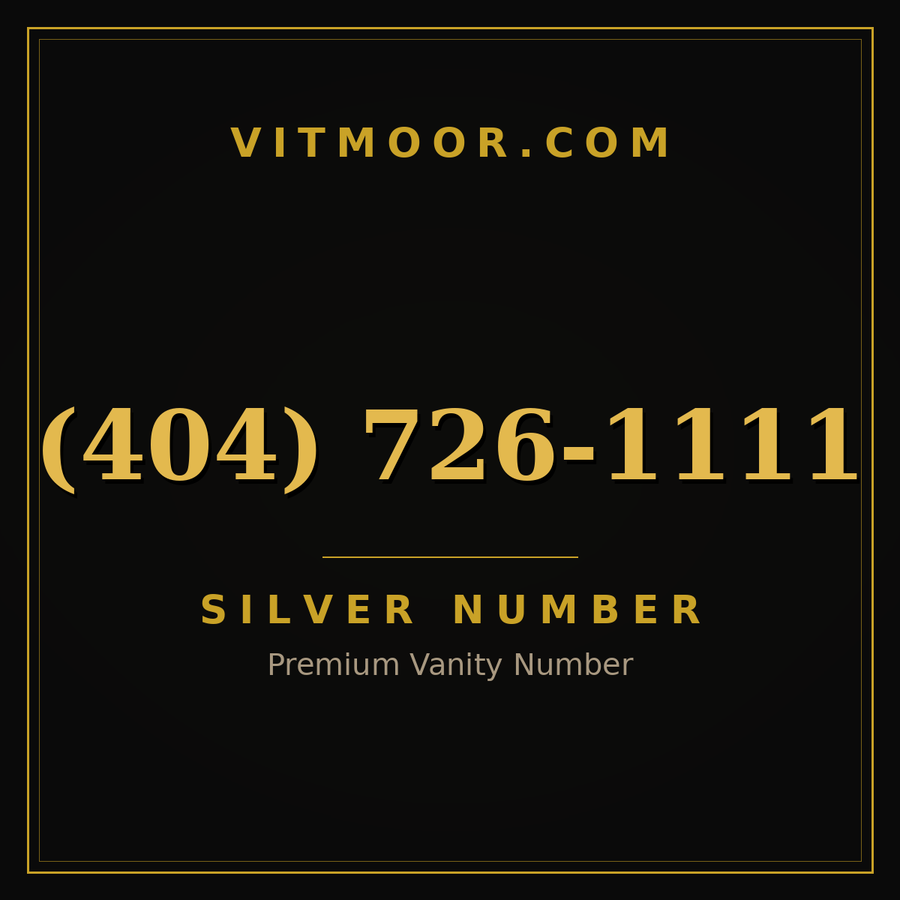 VITMOOR Silver premium number (404) 726-1111